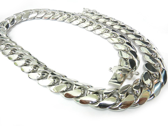 1kg Miami Cuban link Silver chain!!!（マイアミキューバンチェーン 