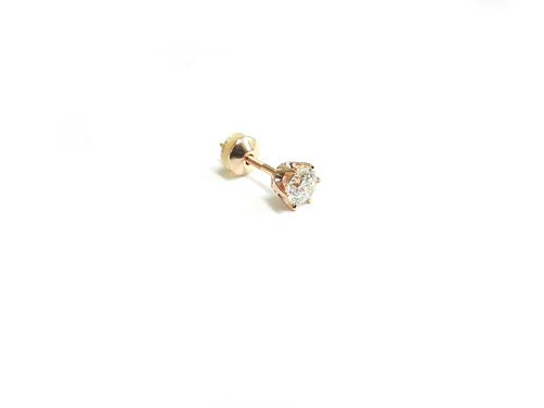 18K Pink Gold diamond earring!!（1粒玉のダイヤモンドピアス 